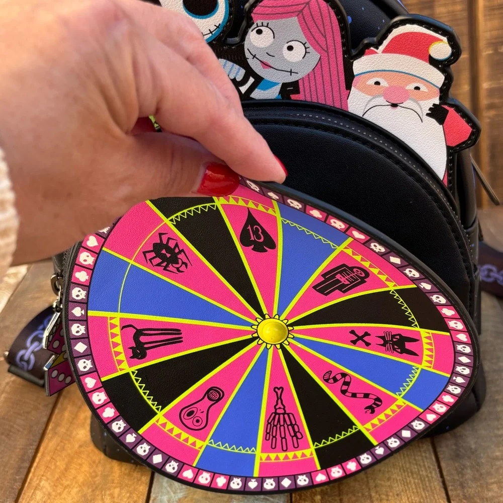 Loungefly Nightmare Before Christmas Oogie Boogie Spin Wheel Mini Backpack